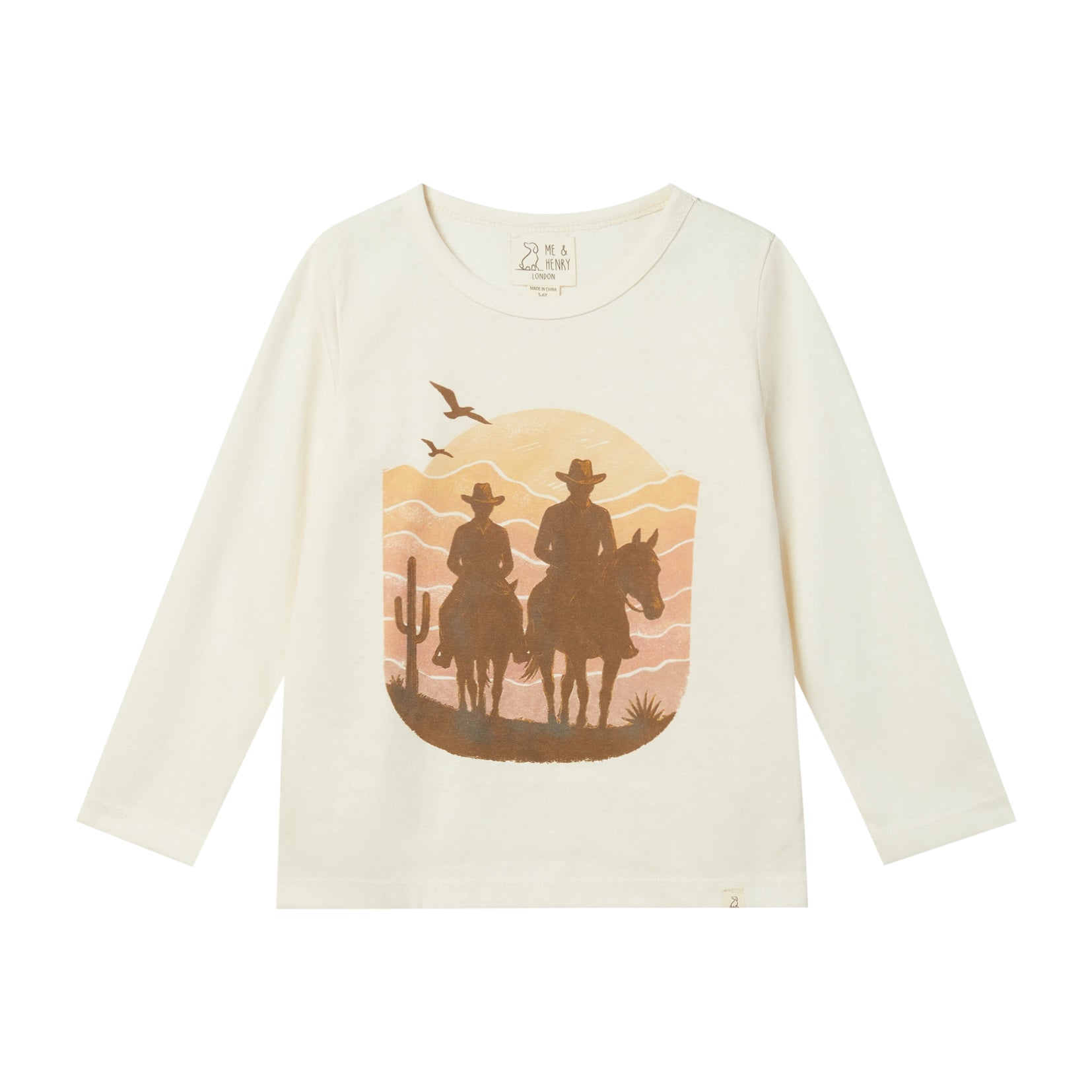 Cowboy Sunset Long-Sleeve Graphic Tee