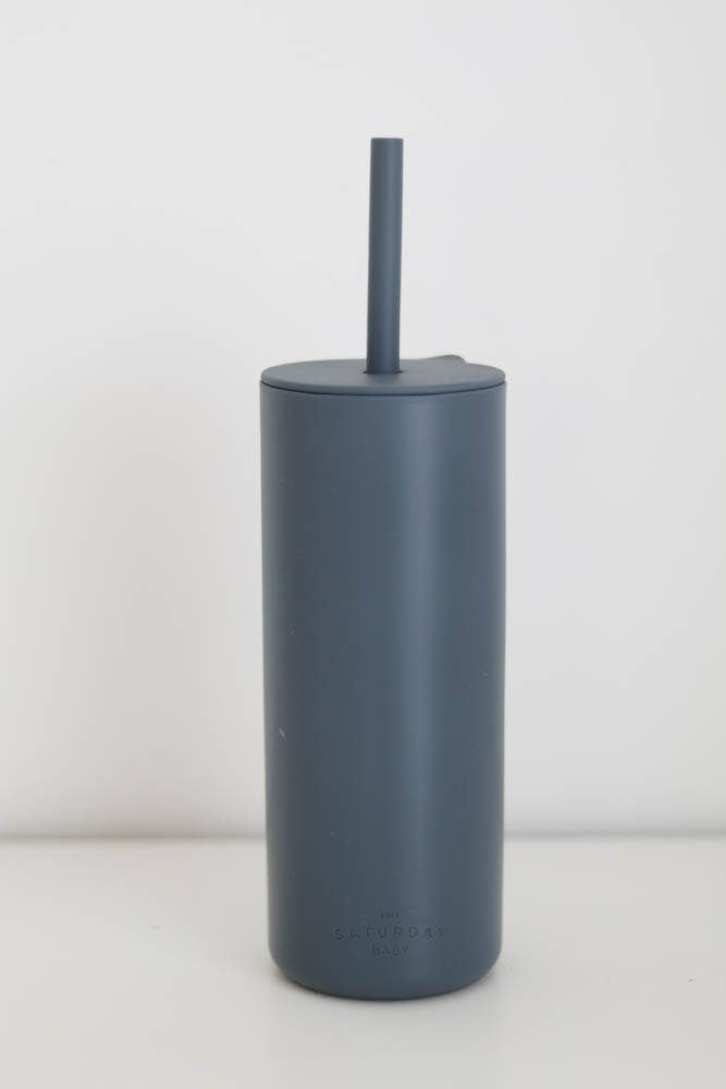 Saturday Baby Adult Silicone Straw Cup - Ocean