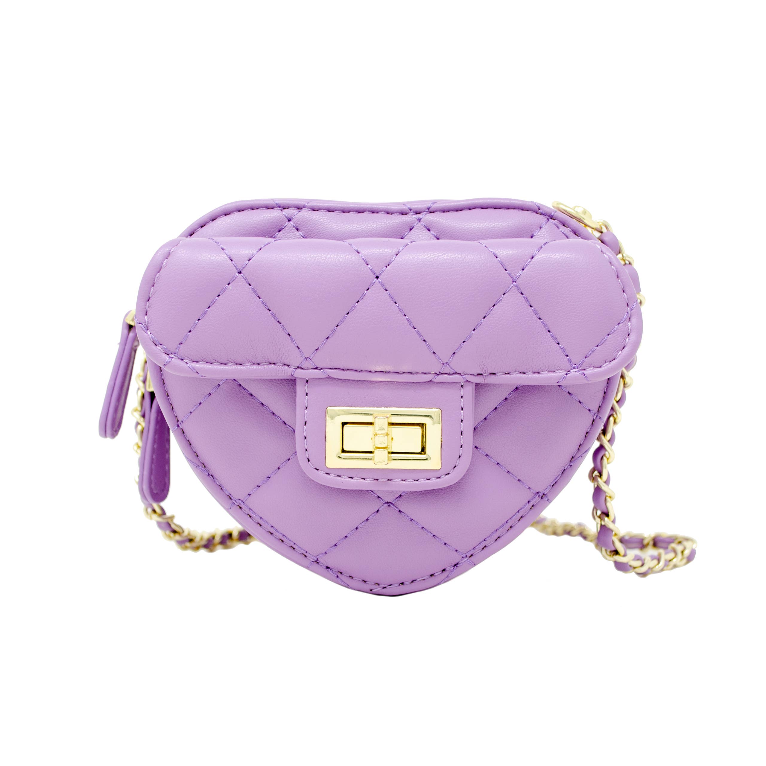 Quilted Heart Crossbody Bag Purse