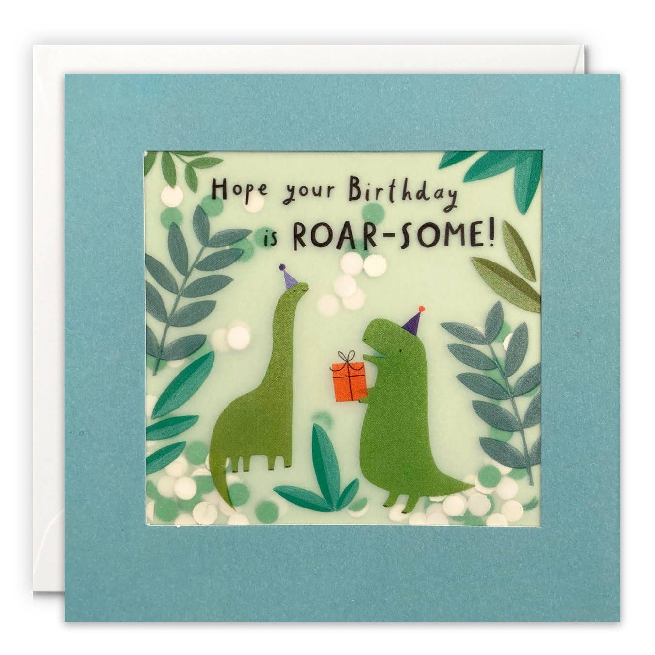 Roar-some Birthday Paper Confetti Greetings Card