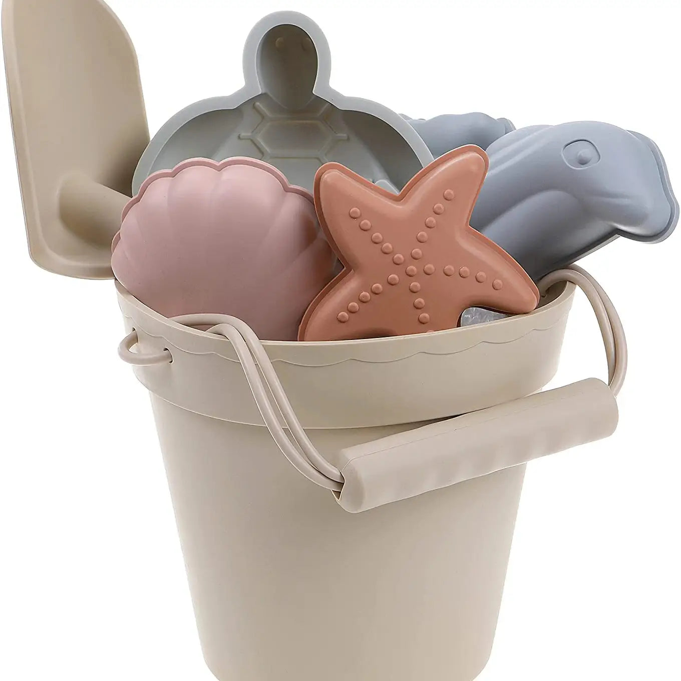 BPA-FREE SILICONE SAND PAIL- TAN