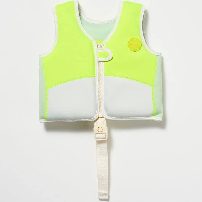 SUNNYLIFE SWIM VEST BLUE NEON