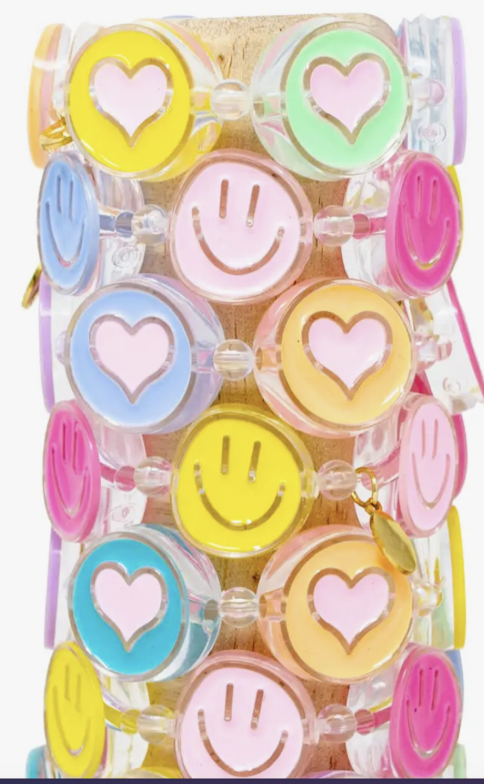 Zomi Gems Jumbo Hearts and Smiley Face Bracelet