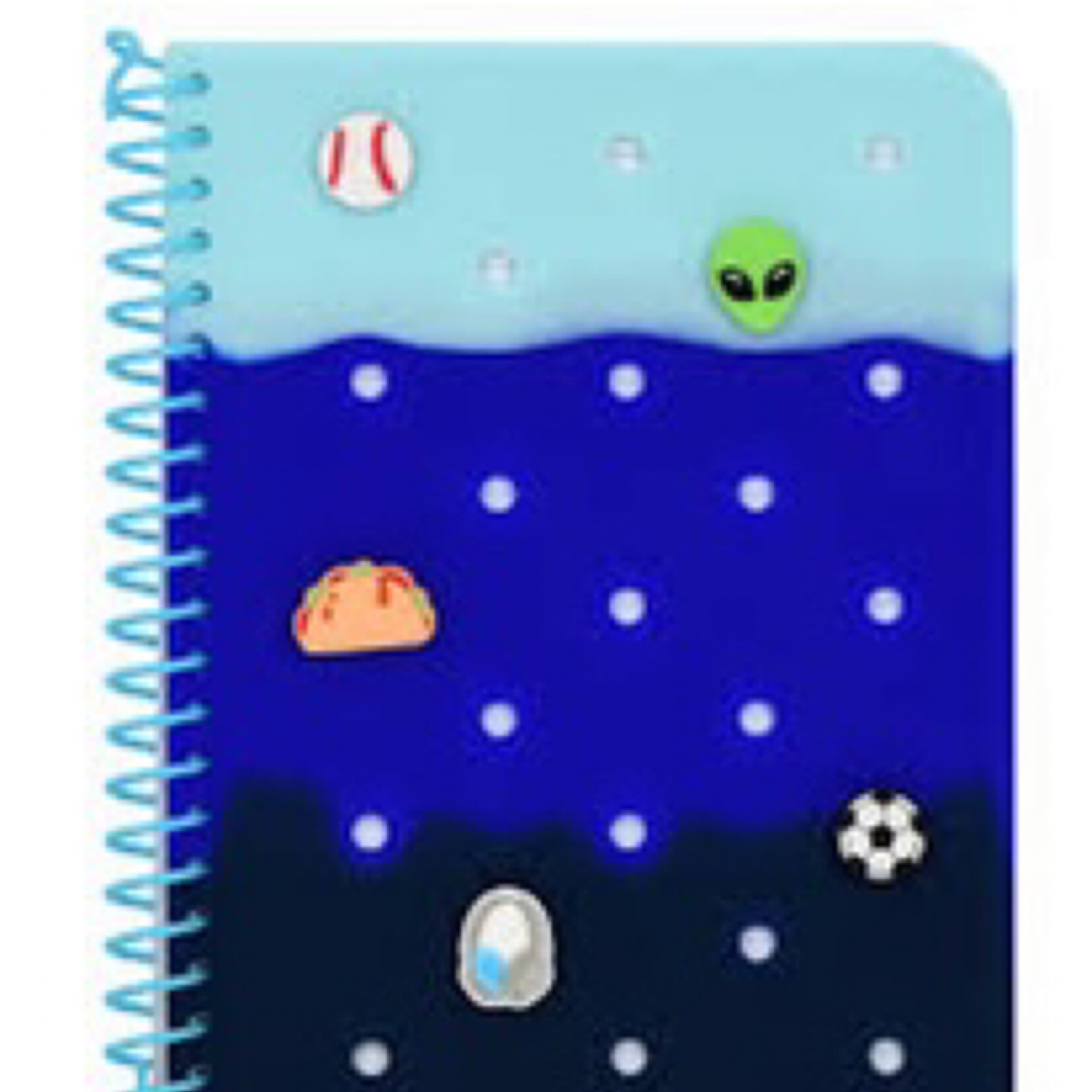 Iscream Ocean Waves Charmed jelly journal notebook