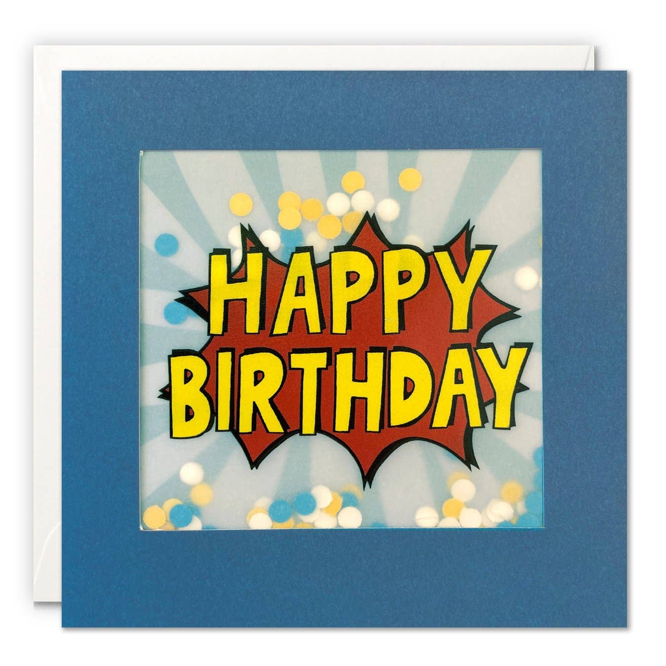 Happy Birthday Stripes Kapow Confetti Greeting Card