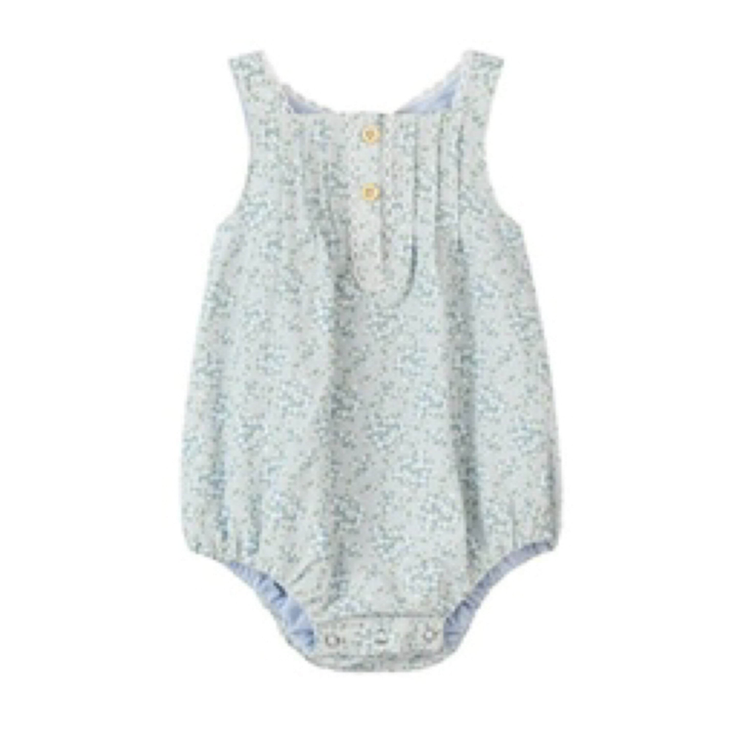 Vignette Blue Floral Evie Bubble Onesie Romper