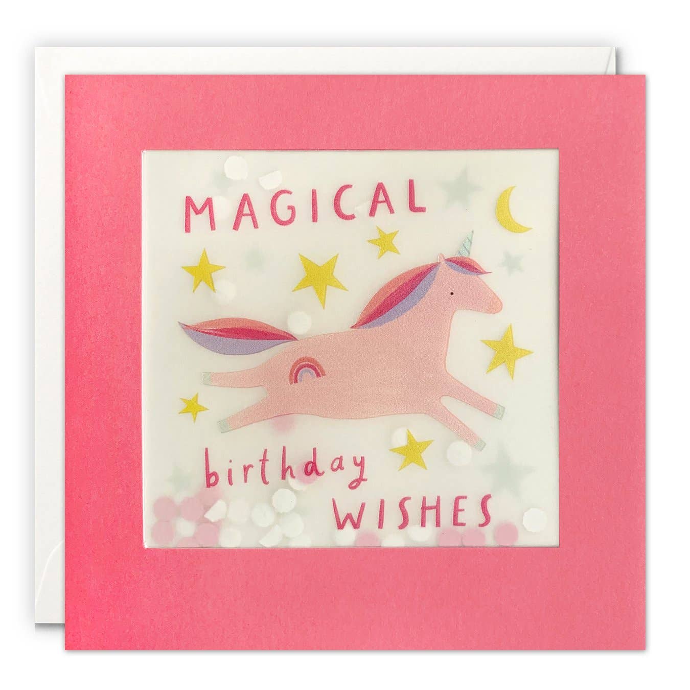 Magical Unicorn Paper Confetti Greetings Card