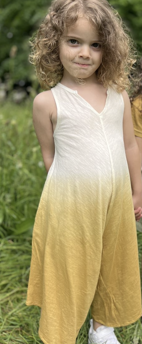 Poppet and Fox Woodstock Yellow Ombre Jumpsuit Girls