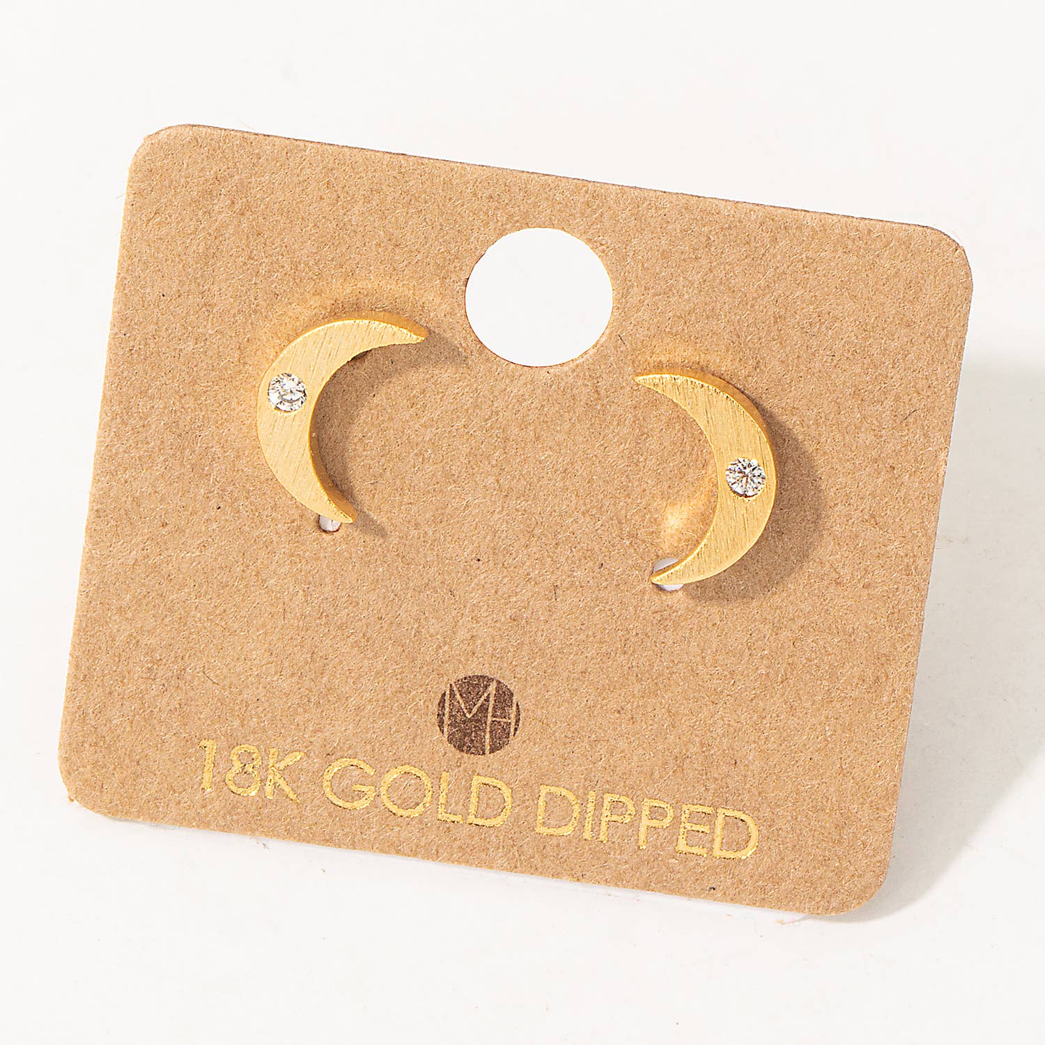 Mini Crescent Moon Stud Earrings