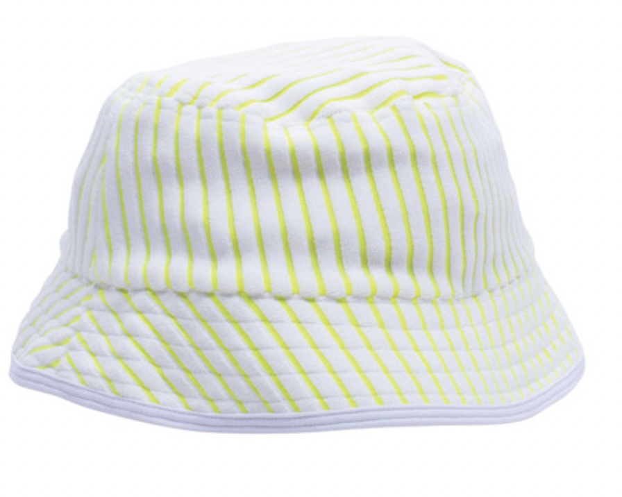 Shade Critters Terry Bucket Hat Lemon Stripe