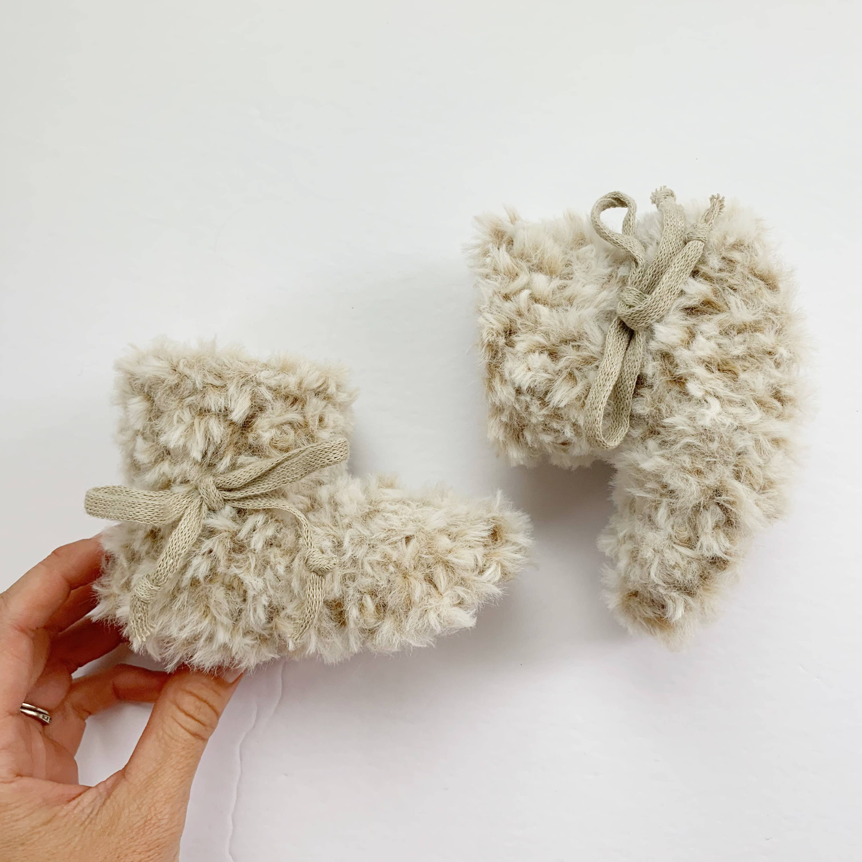 Teddy Bear Booties . Faux fur booties. Sheepskin Slippers