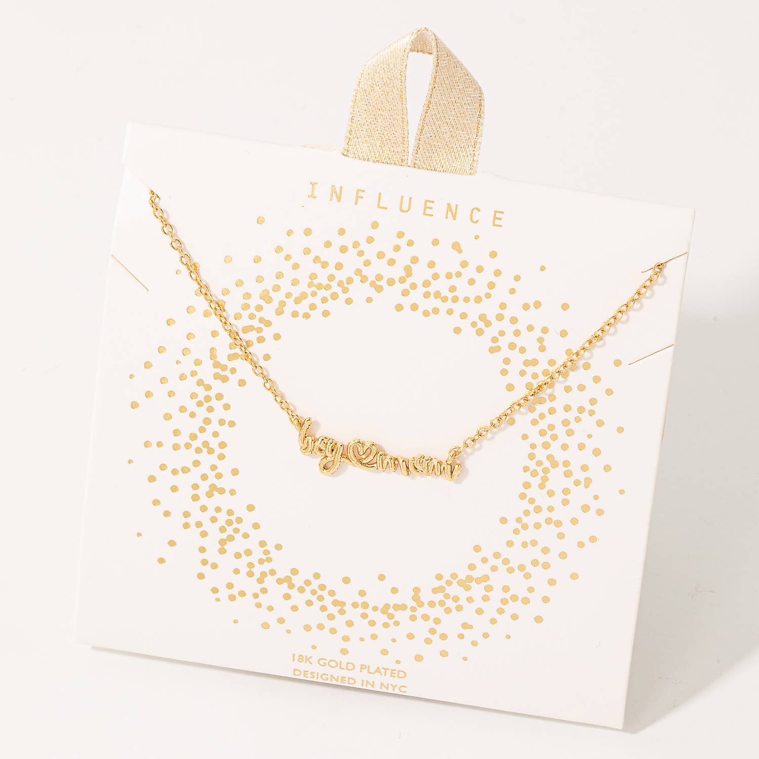 Handwritten Boy Mom Charm Necklace