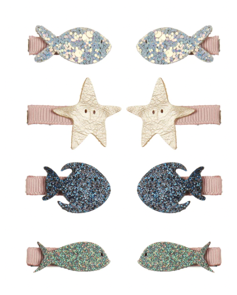 Mimi & Lula Little Fish Hair Clips 8 pack