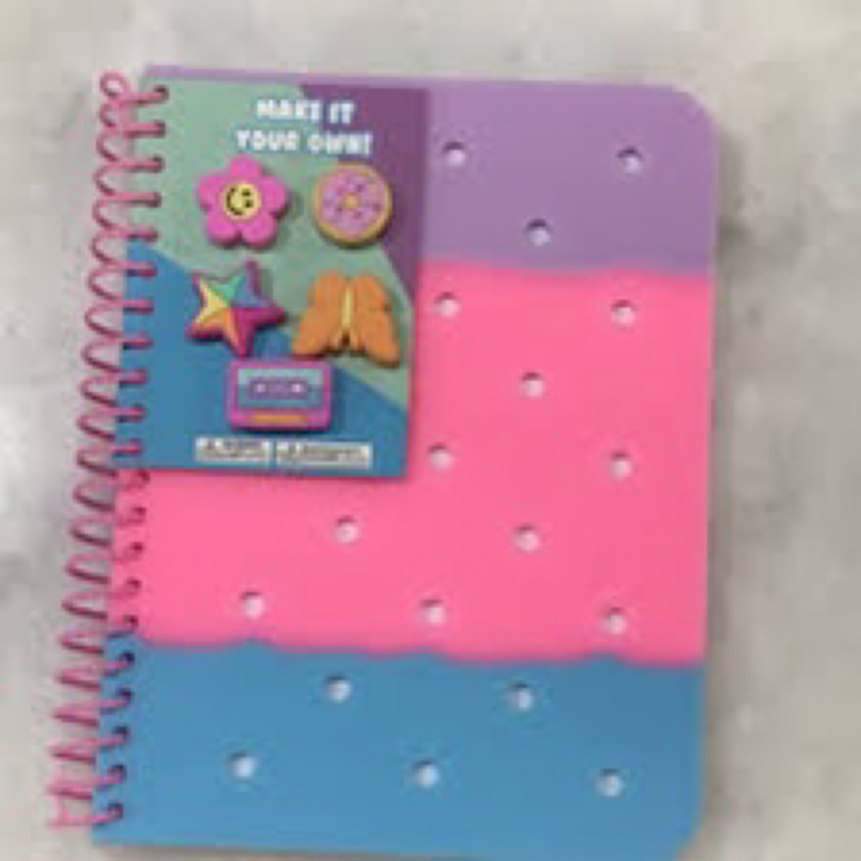 Iscream tie Dye Charmed Jelly Journal notebook