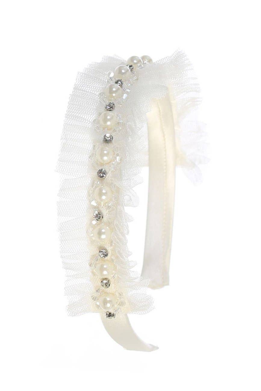 Pearl Tulle Headband