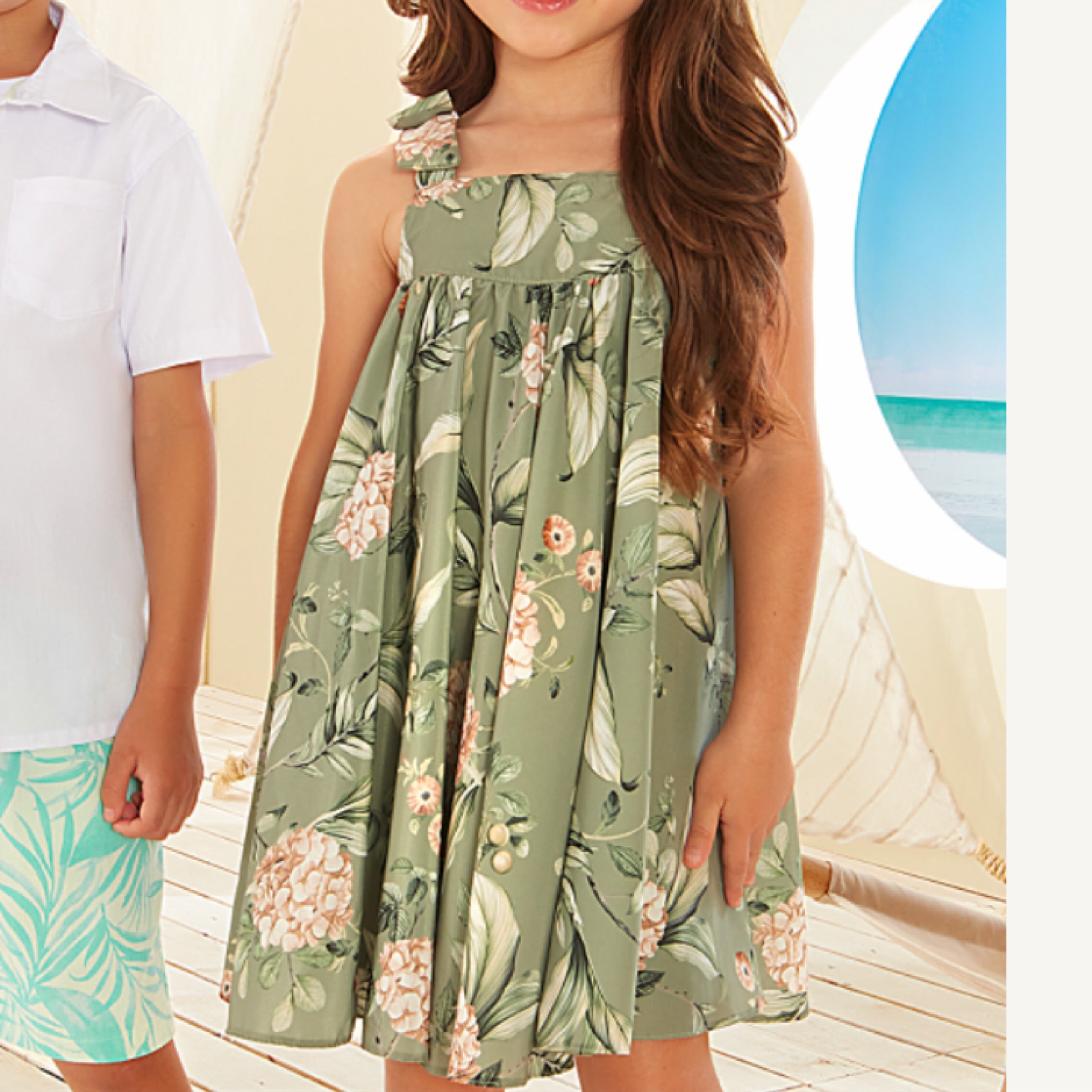 Milon Green Kiwi Floral Dress