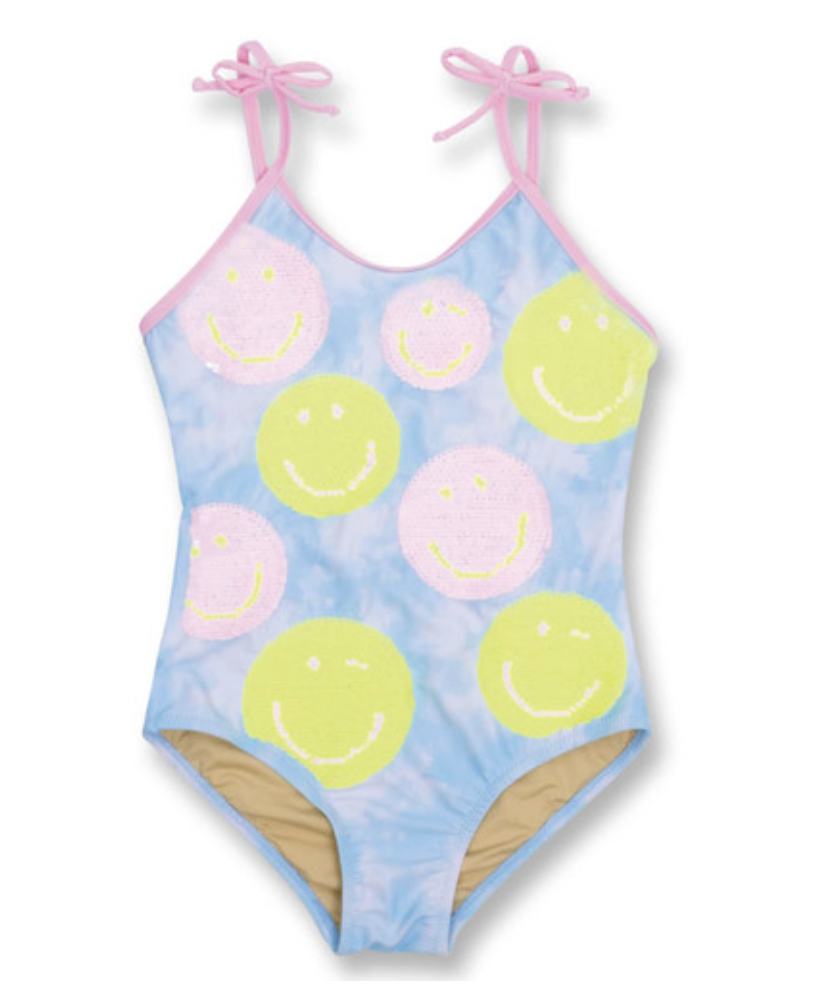 Shade Critters Flip Sequin one piece Smile Tie Die