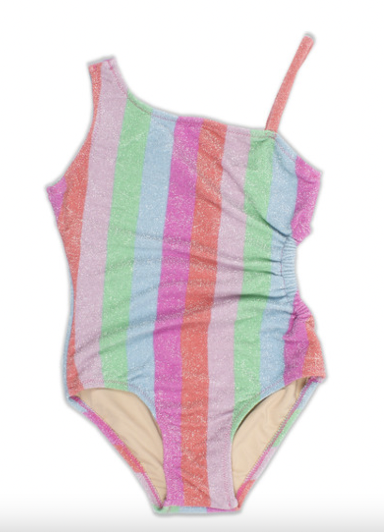 Shade Critters Shimmer One Shoulder Cut out Stripe