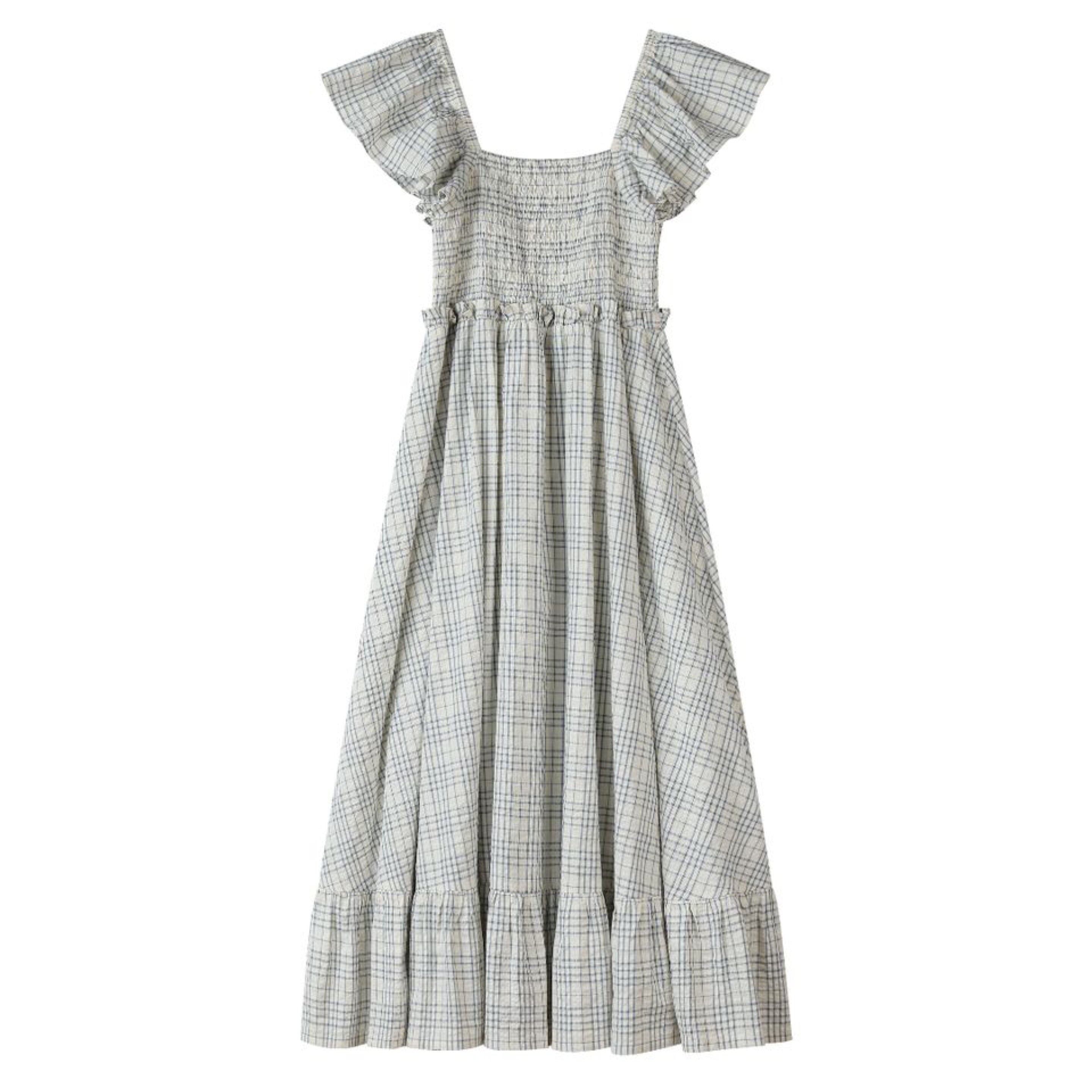 Vignette Blue Plaid Seersucker Dress Mommy n Me - Women