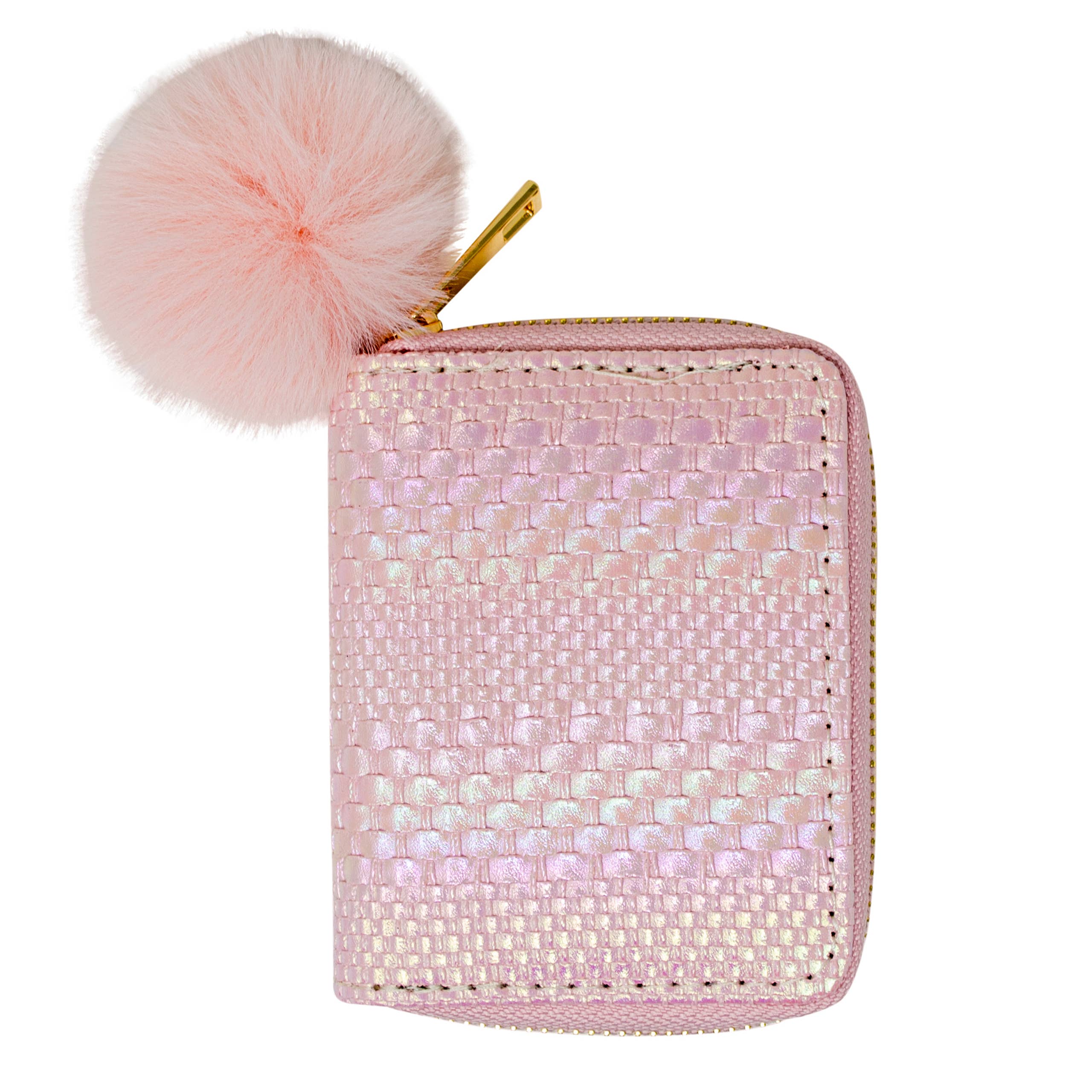 Pink Shiny Mix Weave Wallet
