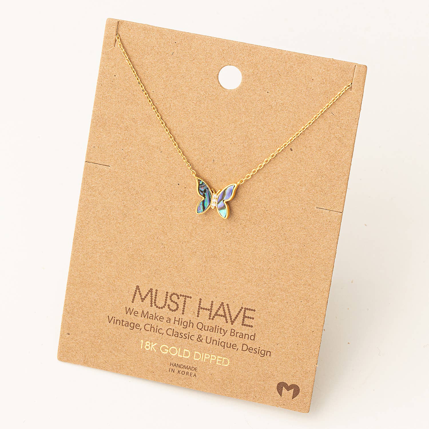 Mini Butterfly Pendant Necklace blue MP