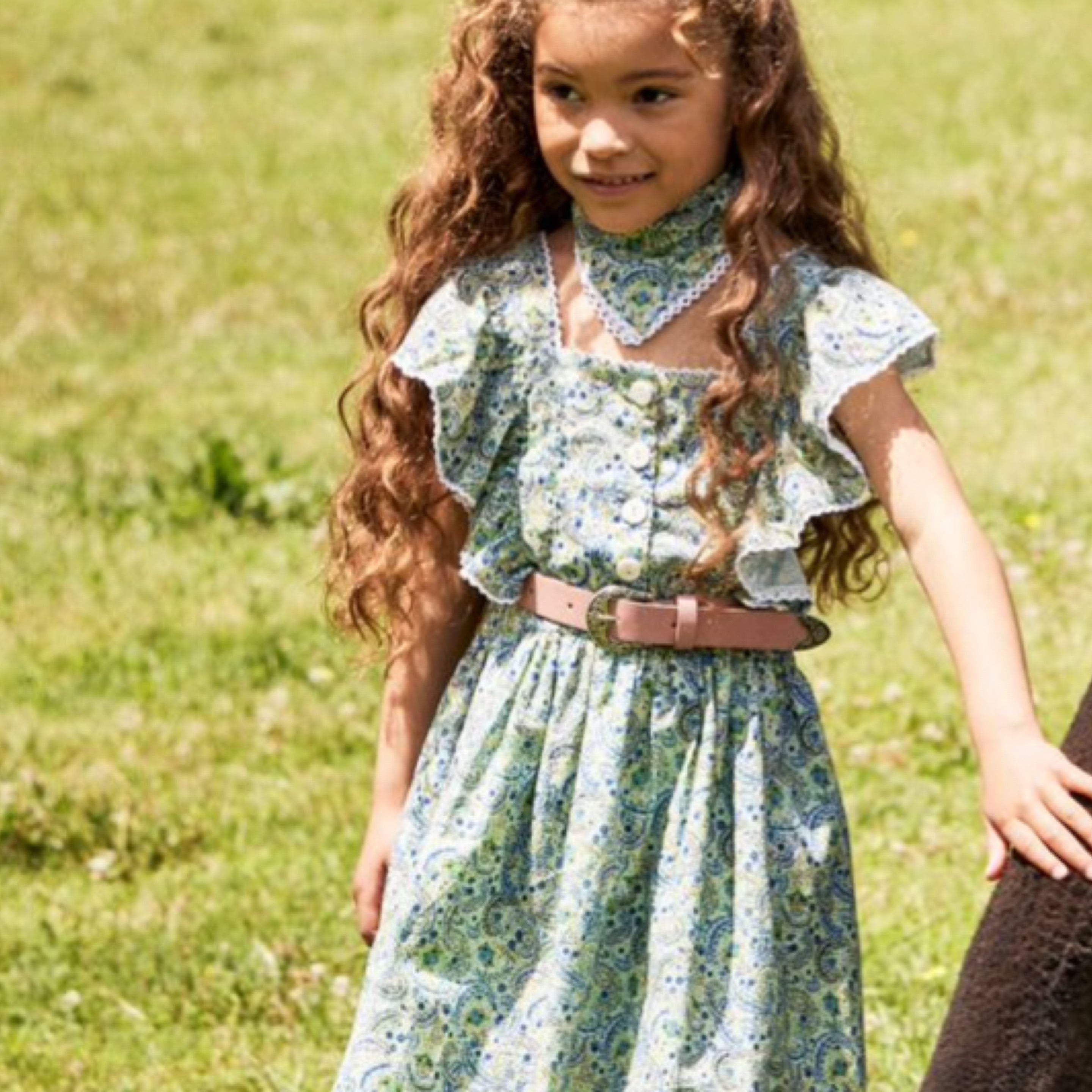 Lelapin Peacock Paisley Blue and Green Dress
