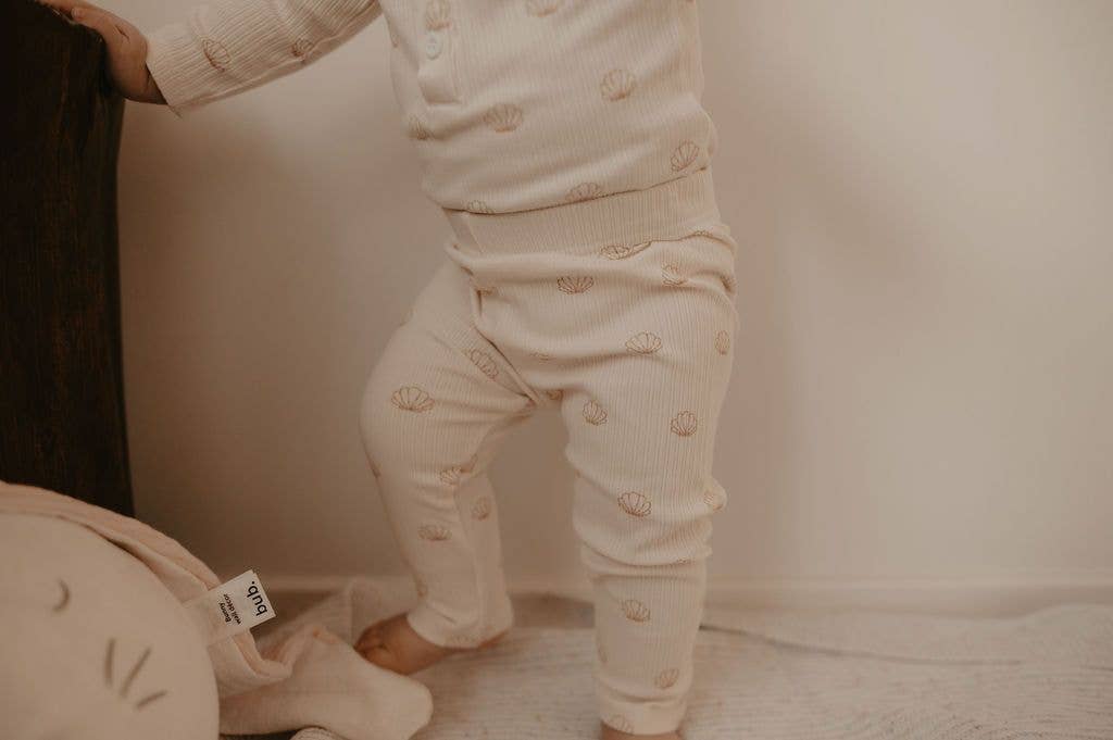 Woven Kids Ribbed Tights - Nude Seashell