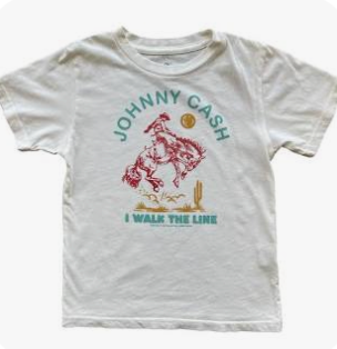 Rowdy Sprout Johnny Cash Organic White Tee