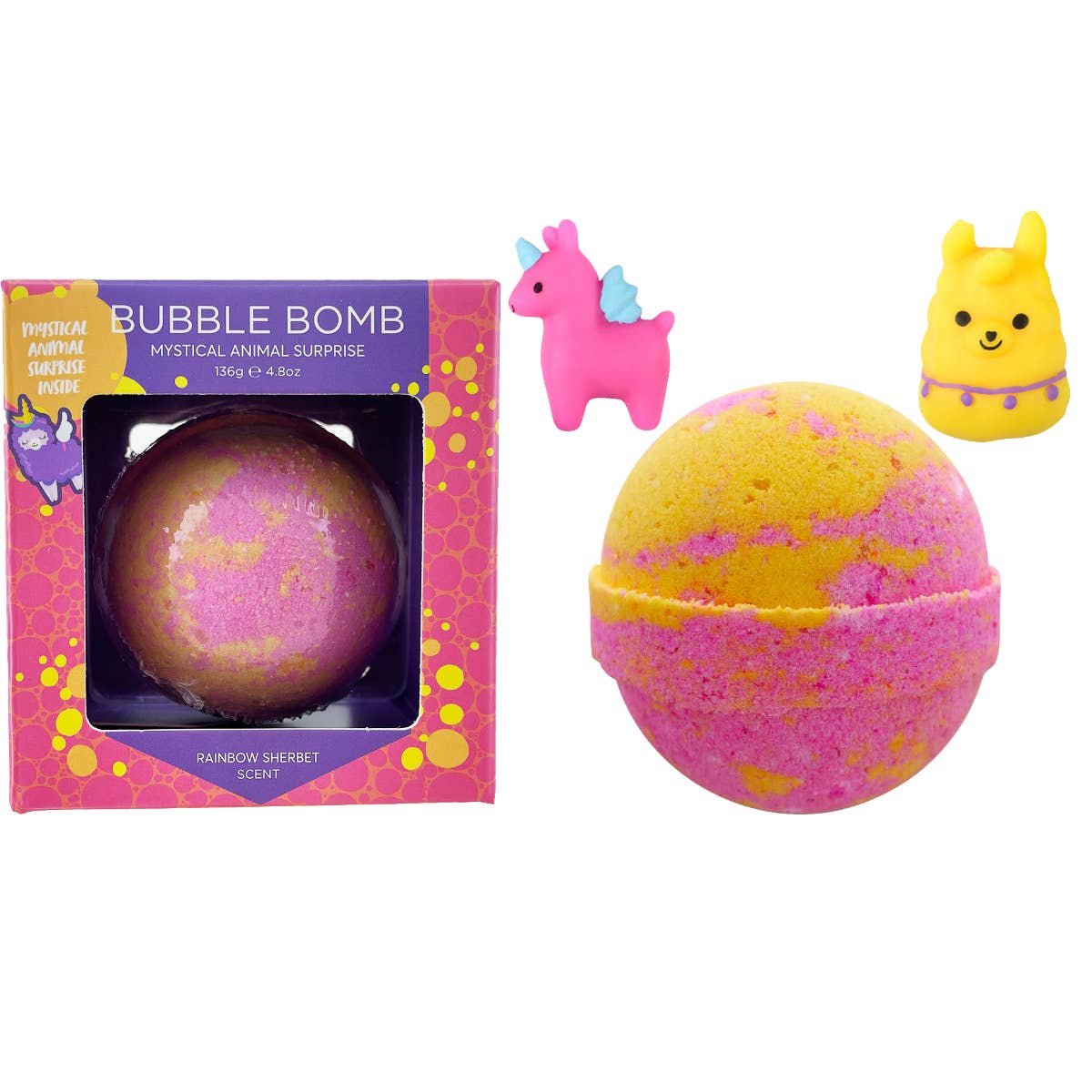 Two Sisters Mystical Animal Squishy Kids Toy Surprise Bubble Bath Bomb