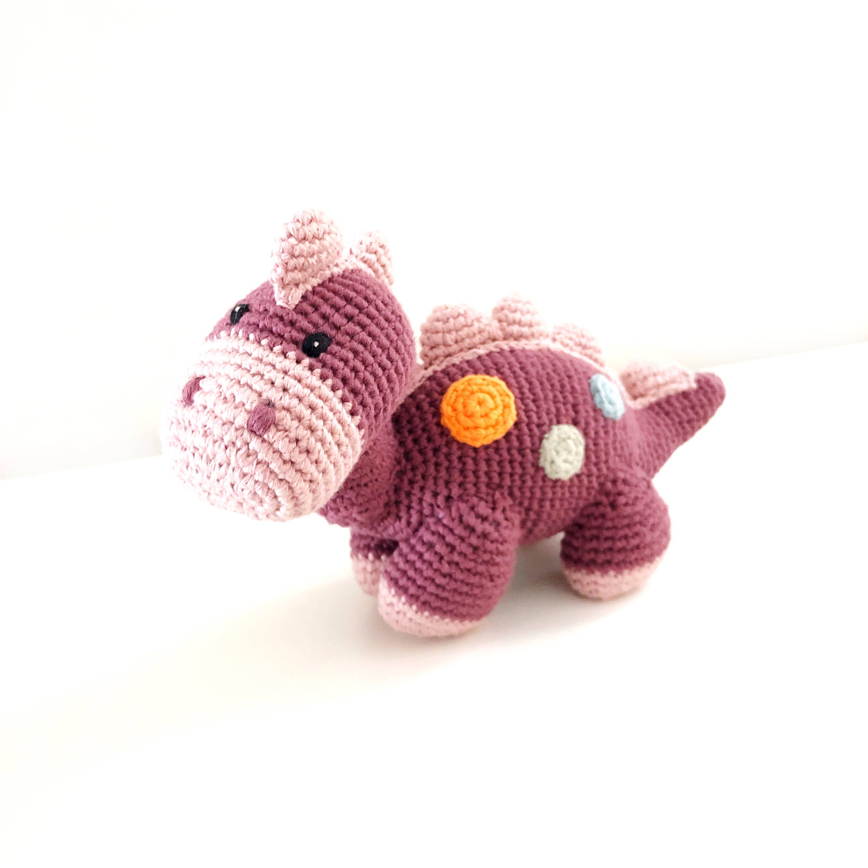 Organic Dino Rattle -Purple