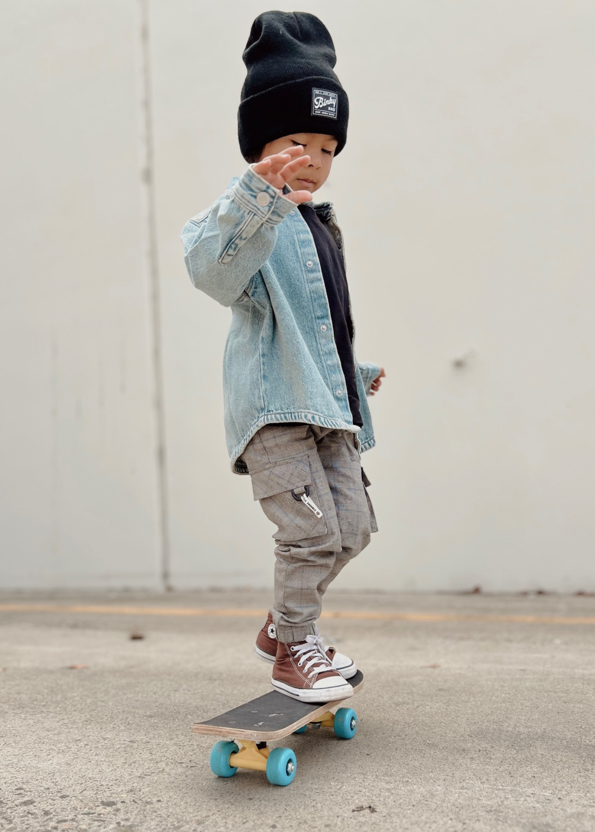 Little Trouble Plaid Cargos