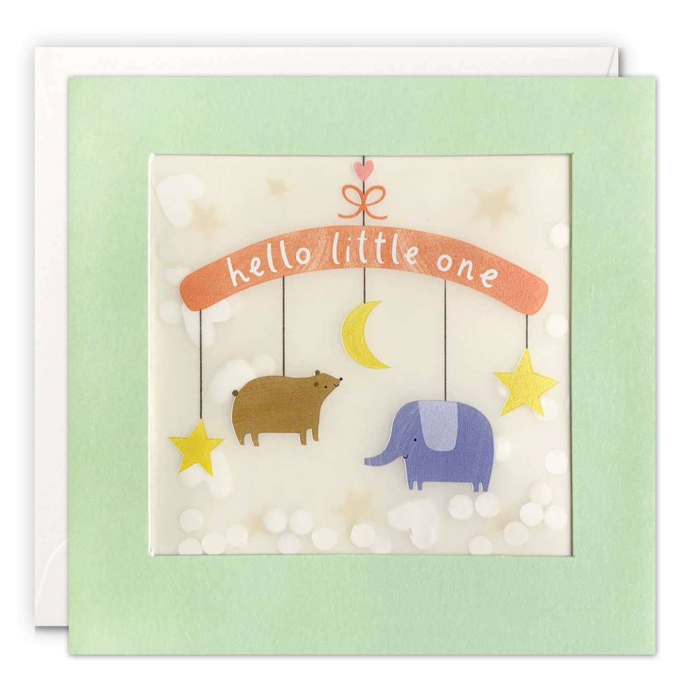 New Baby Mobile Paper Confetti Greetings Card