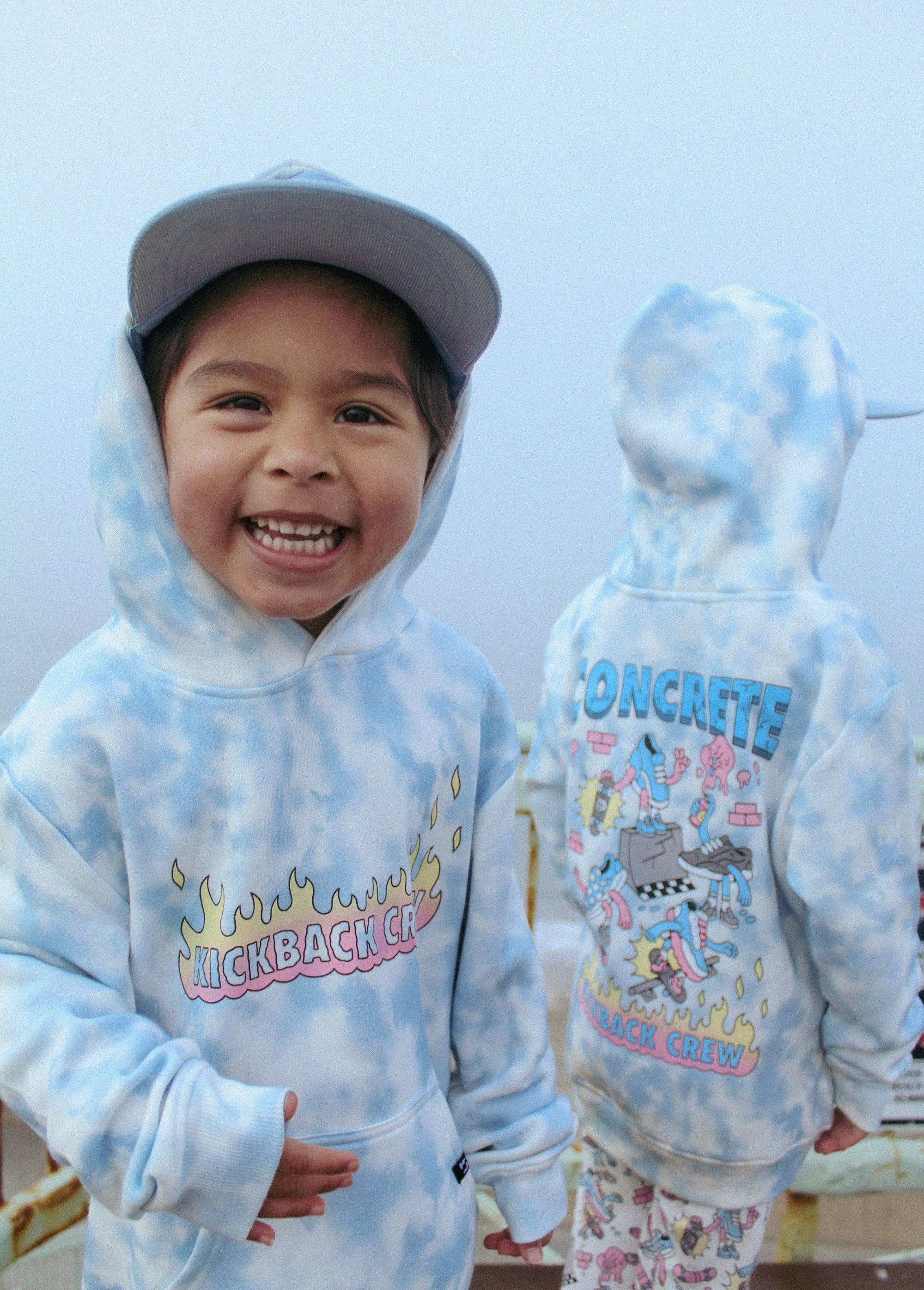 Little Trouble Concrete Kickback Hoodie Tiedye