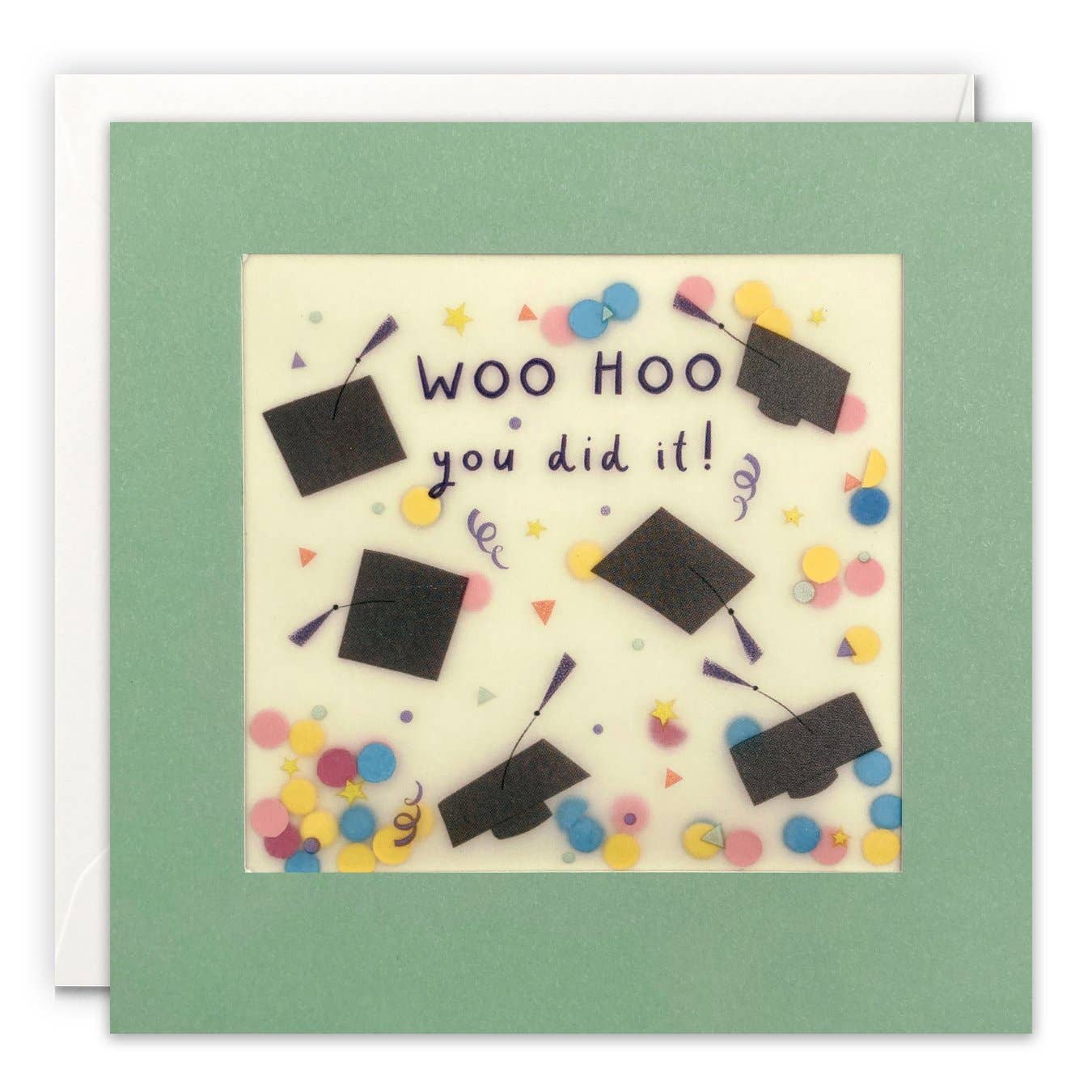 Woo Hoo Graduation Paper Confetti Greetings Card