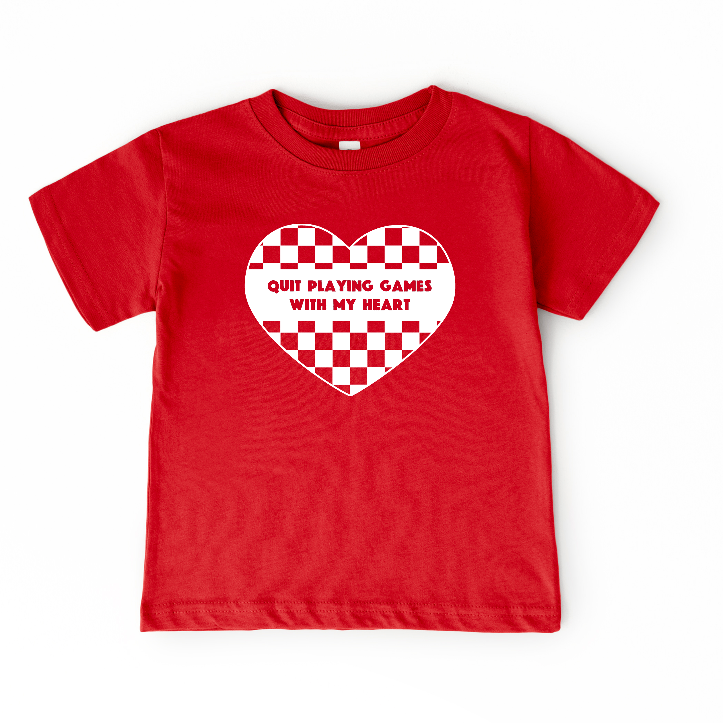 Quit Playing Games With My Heart- Kids Valentines Day Shirt