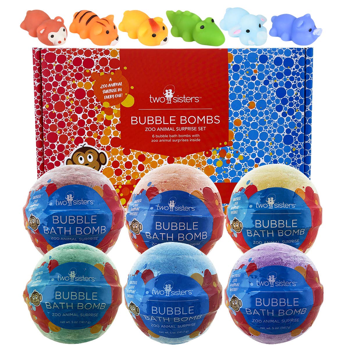 Two Sisters Zoo Animal Surprise Bubble Bath Bombs