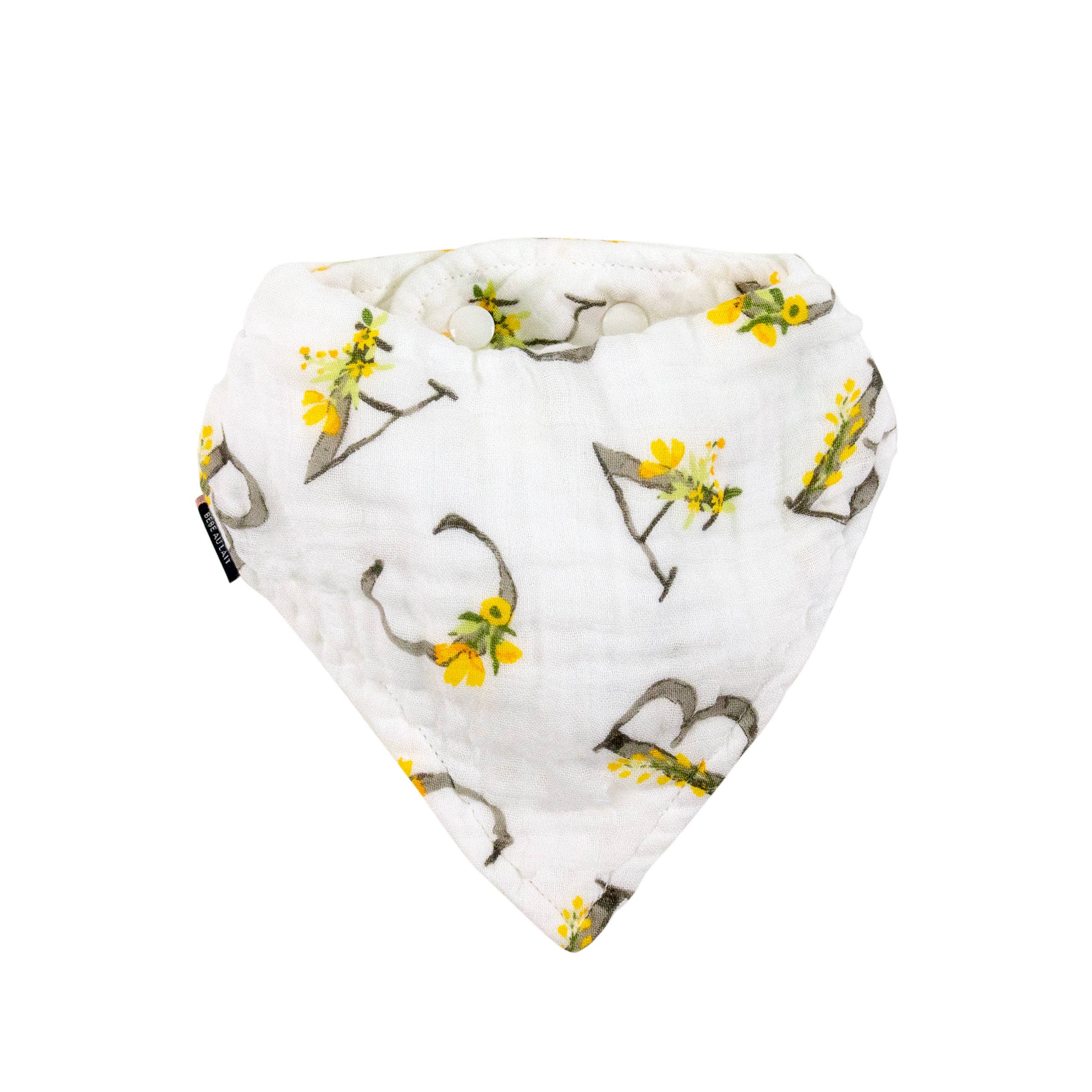 Floral Alphabet Oh-So-Soft Muslin Bandana Bib