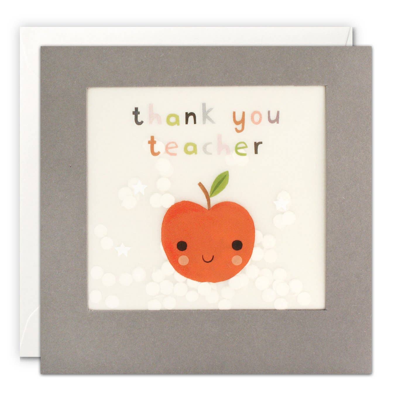 Thank You Teacher Apple Paper Greetings Card