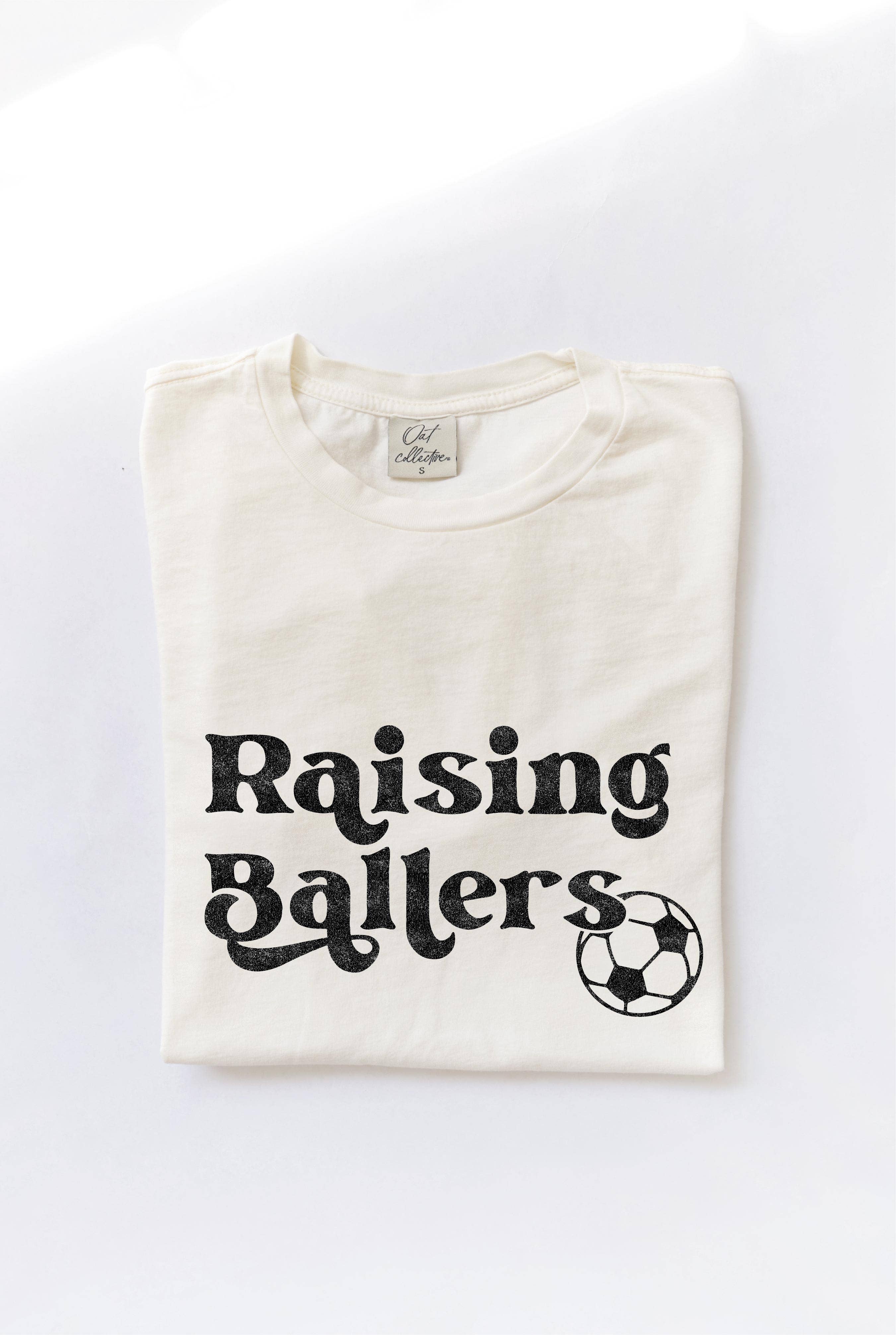 RAISING BALLERS SOCCER Mineral Washed Graphic Top