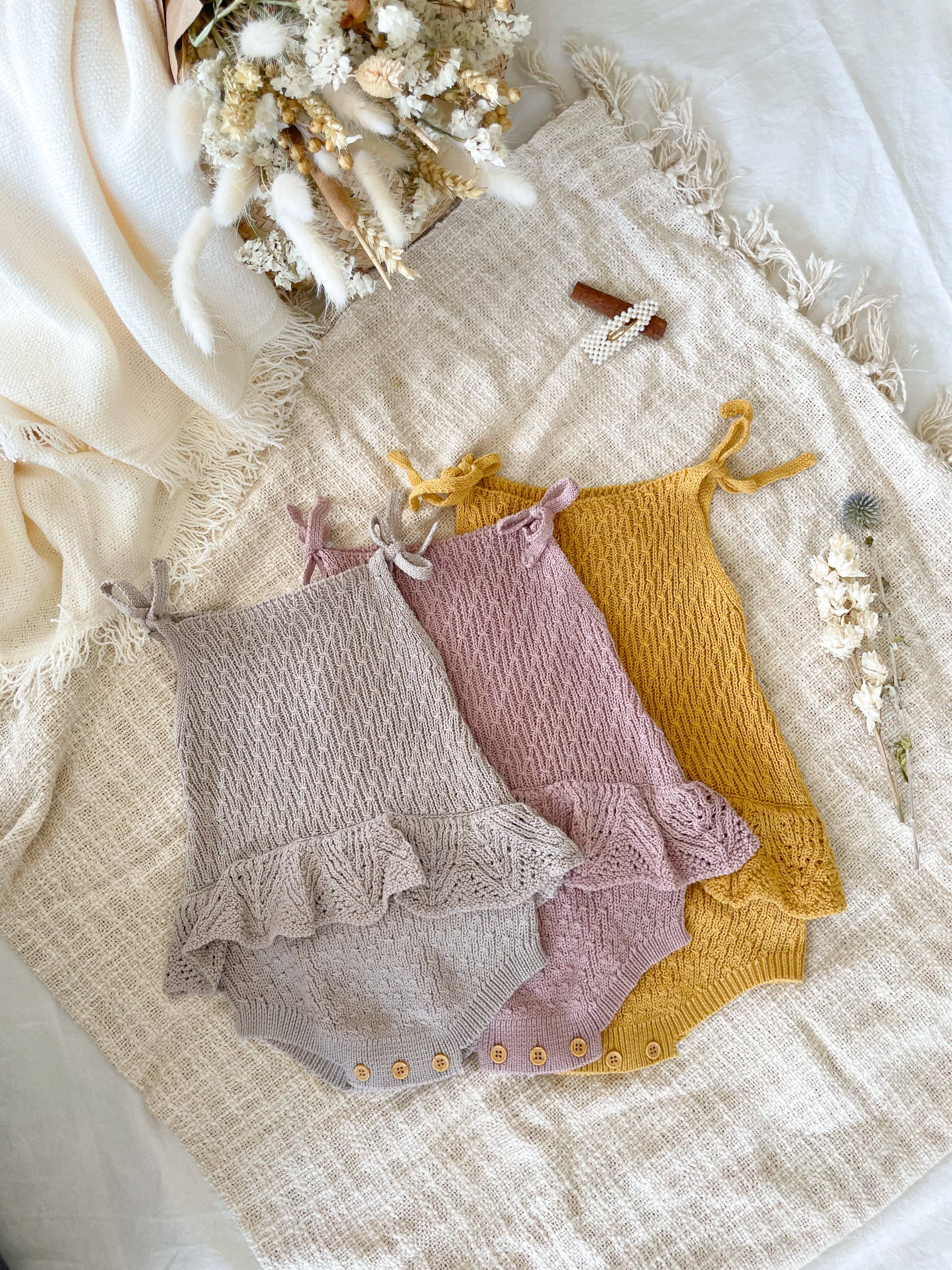 Mauve pink Knit Romper