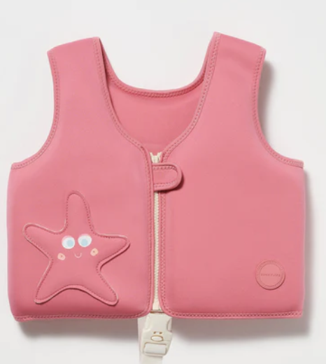 SUNNYLIFE SWIM VEST OCEAN TREASURE ROSE