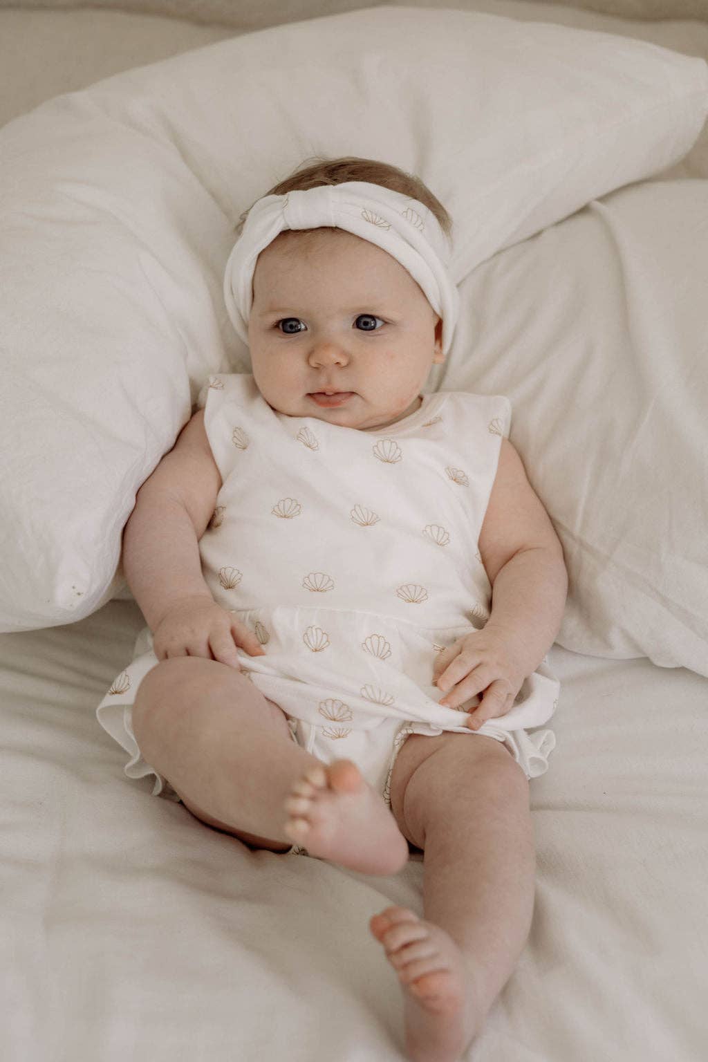 Woven Kids Seashell Top and Bloomer Set