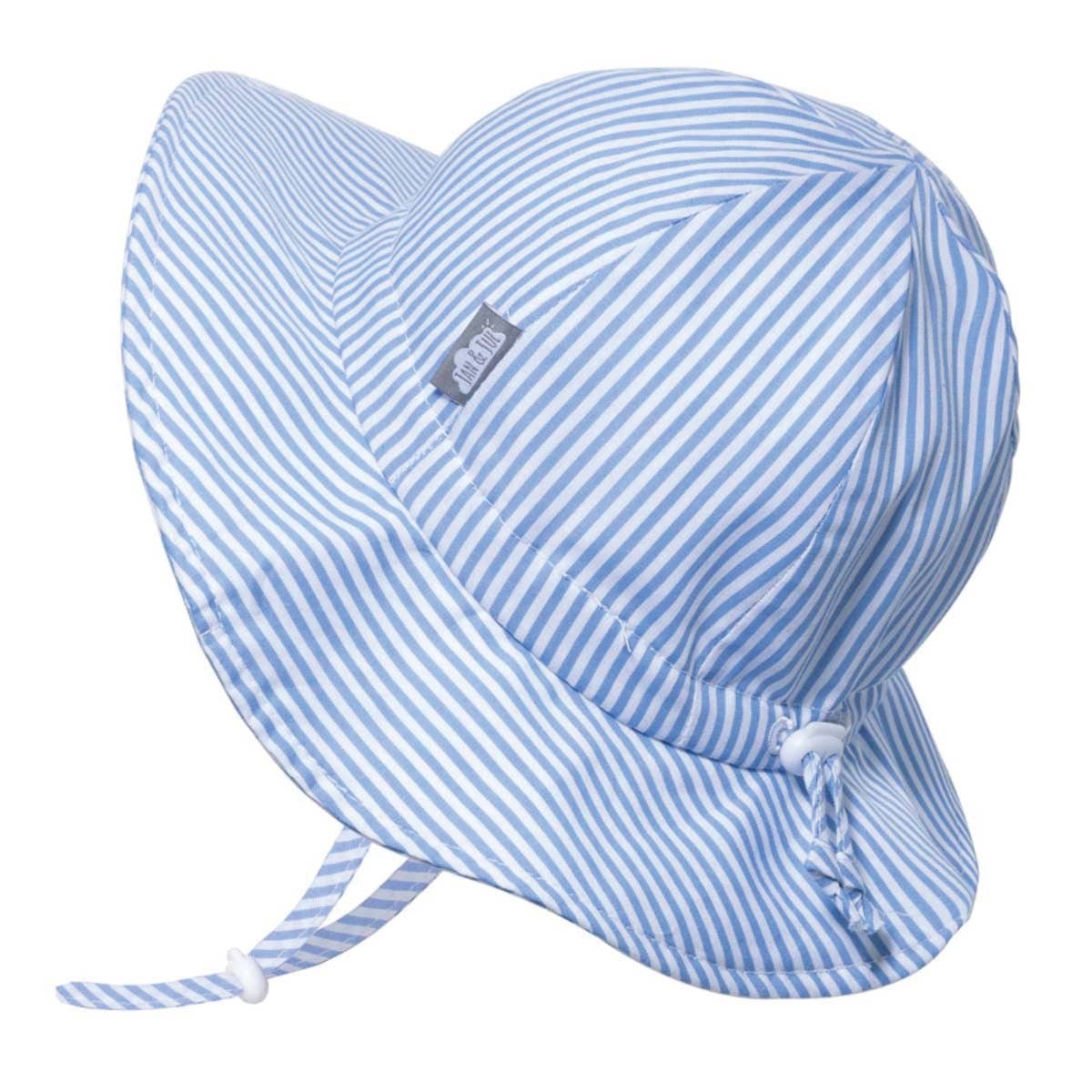 COTTON FLOPPY HAT -BLUE STRIPES