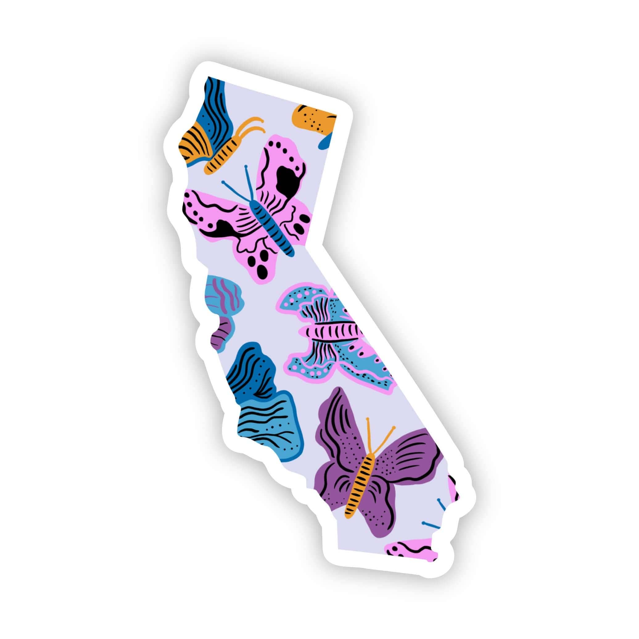 California Sticker - Moth & Butterfly