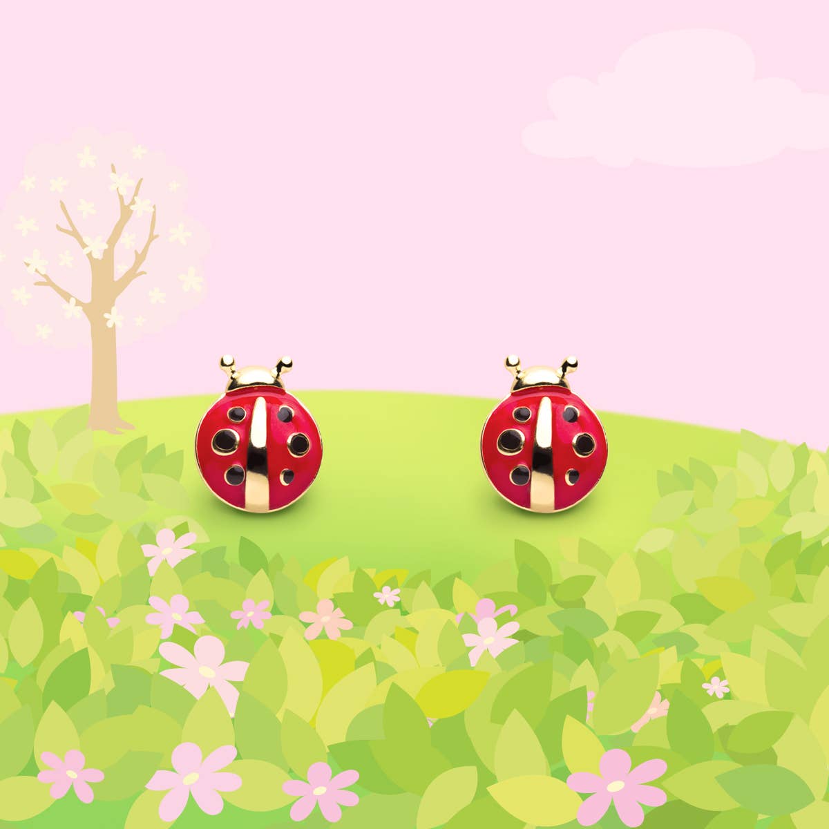 LITTLE LADYBUG CUTIE STUD EARRINGS