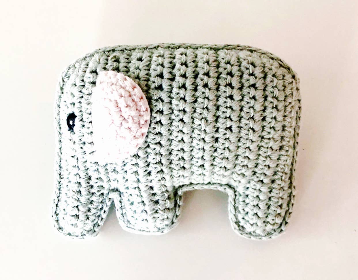 Organic Elephant Rattle - Teal