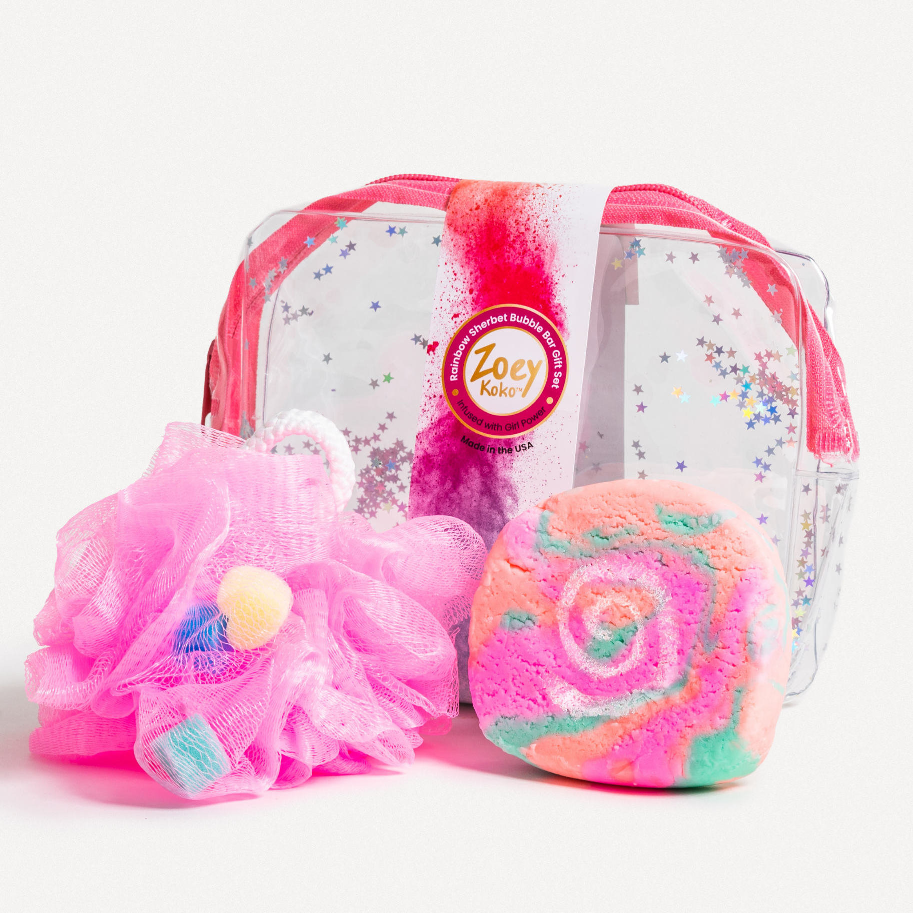 Zoey Koko Rainbow Sherbet Bubble Bar Gift Set