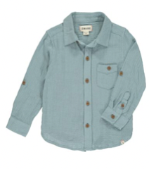 Me and Henry Merchant Teal Long Sleeve Button Down Shirt