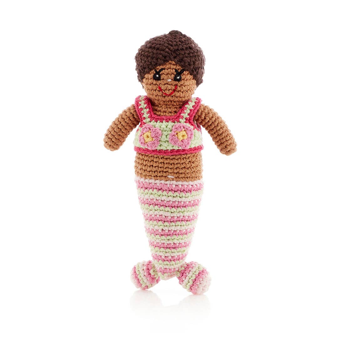 Pink Mermaid Doll Rattle