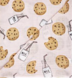 Pink Milk and Cookies Muslin Swaddle